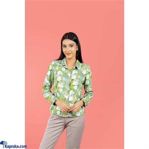 Verdant Elegance Formal Long Sleeve Shirt