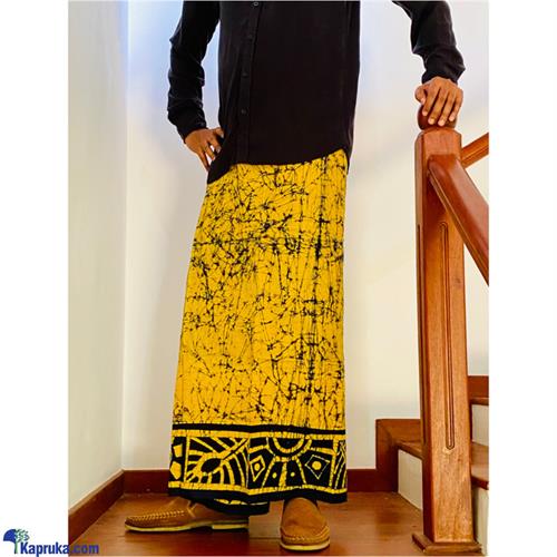 Yellow And Black Mixed Batik Sarong