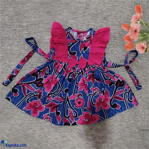 Blue Butterfly Printed Dress