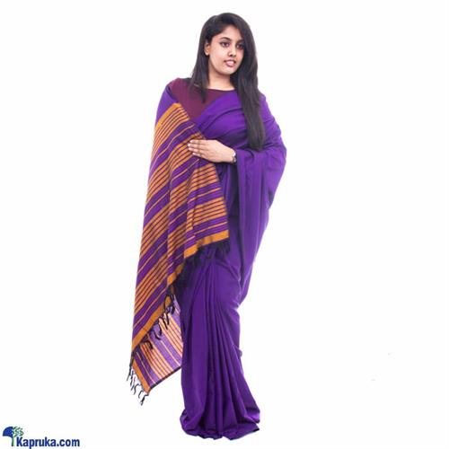 Orange And Purple Mixed Saree