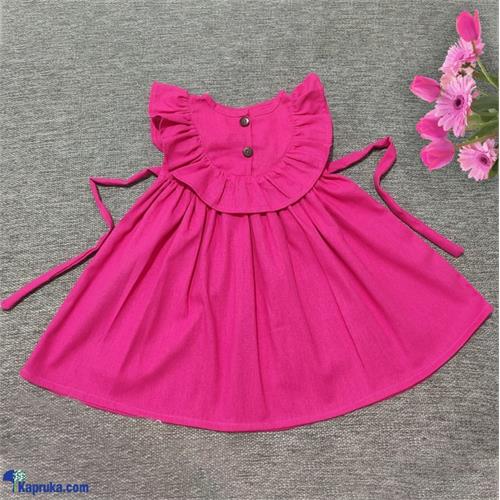 Pink Butterfly Linen Dress