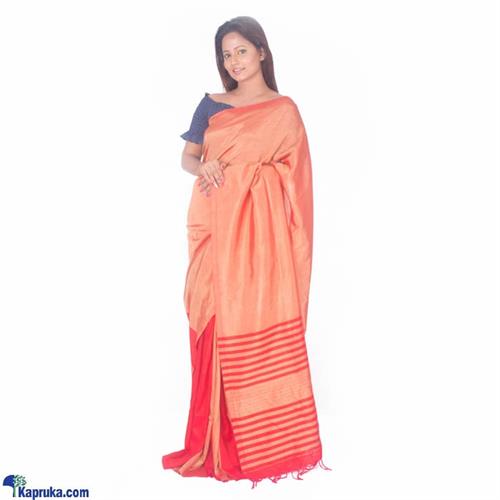 Red And Orange Rayon Saree