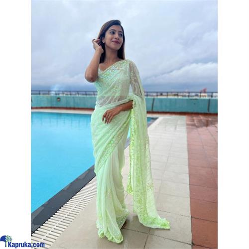 Soft Georgette Embroidery Sequence Work Saree