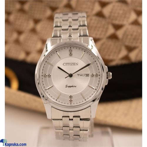 Citizen Gents Silver Colour Watch With A Silvery Dial And A Sapphire Crystal Glass