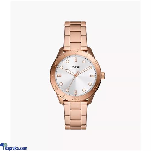 Fossil Dayle Three Hand Rose Gold Tone Stainless Steel Watch