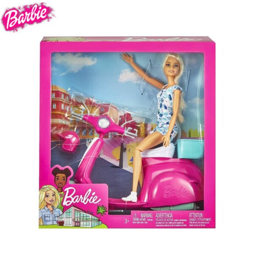 Barbie Doll And Pink Scooter GBK85