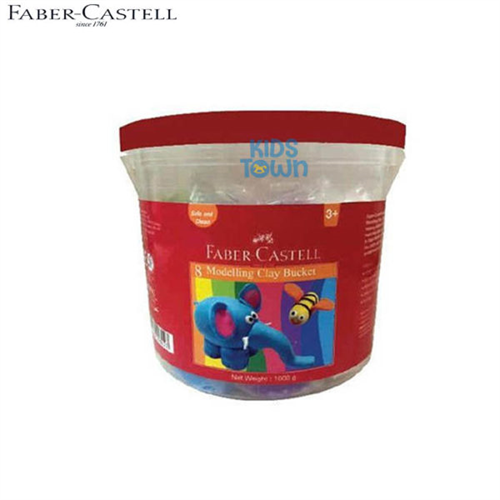 Faber-Castell 8 Modelling Clay Bucket 1000g FC120842