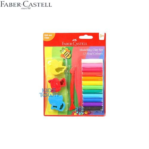 Faber-Castell Modelling Clay Set With 12 Vivid Colours FC120894