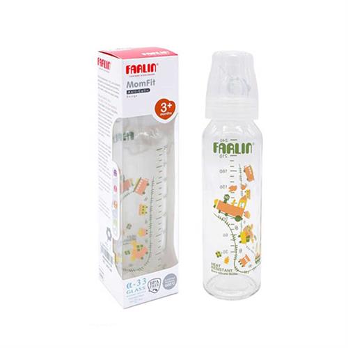 Farlin Glass Feeding Bottle 6M+ (240ml)
