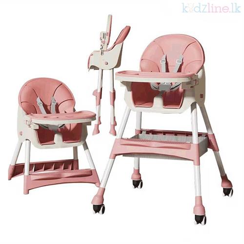 3 in 1 Baby High Chair for Kids Feeding Pink