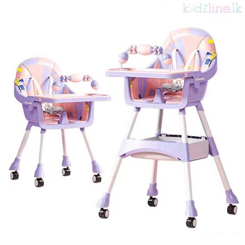 3 in 1 Baby High Chair for Kids Feeding Pink