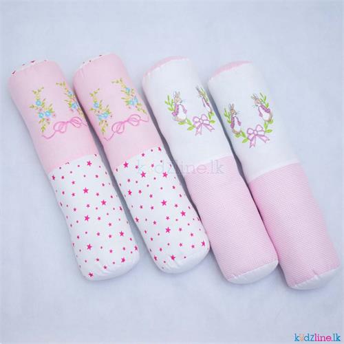 Embroidered Cotton Bolster Pillow