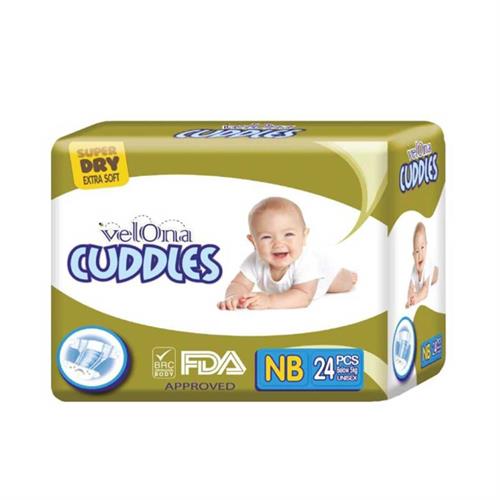 Velona Cuddles Classic Diaper Jumbo Pack Newborn ( NB ) 24 Pcs