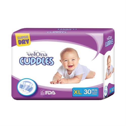 Velona Cuddles Classic Diaper Jumbo Pack X Large ( XL ) 30 Pcs