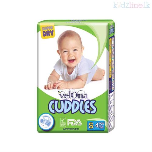 Velona Cuddles Diaper Pack Small ( S ) 4 Pcs