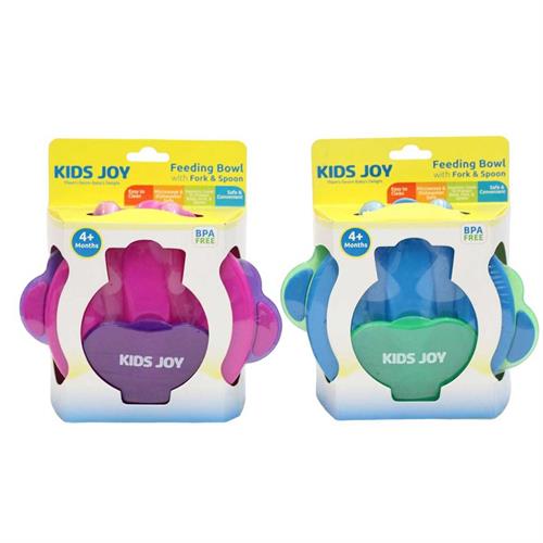 Kids Joy Feeding Bowl With Fork And Spoon