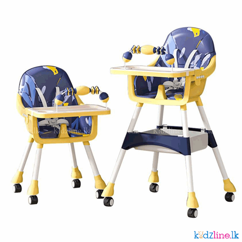 3 in 1 Baby High Chair for Kids Feeding Blue