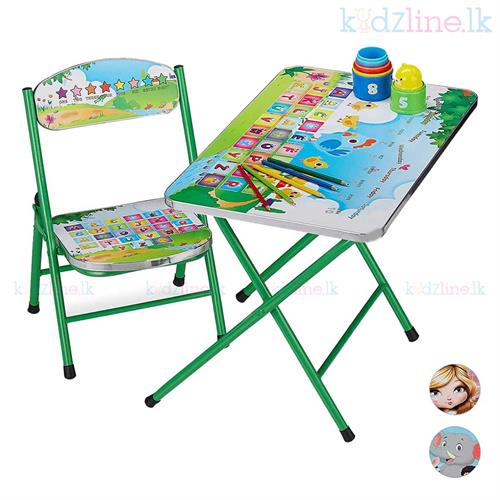 Kids Foldable Table & Chair Set