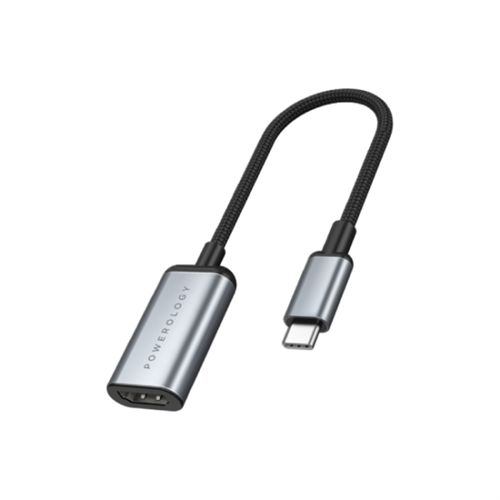 Powerology Braided Type-C to 4K HDMI Hub Adapter