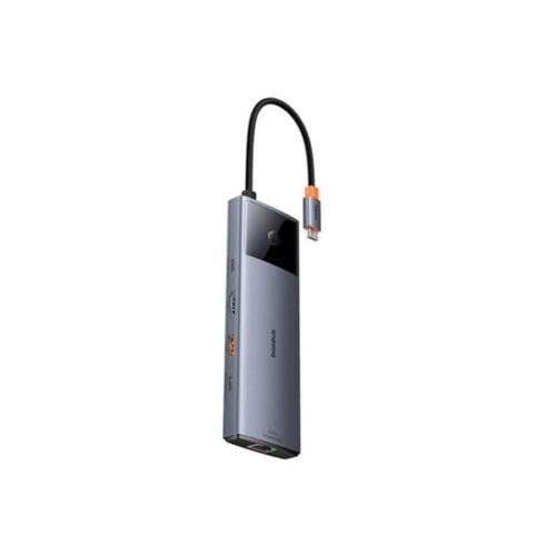 Baseus Metal Gleam Series 2 10-in-1 USB-C*1 + USB-A 3.2*1 + USB2.0*2 HDMI4K-60Hz*1 + PD 100W Input*1 + USB-C 3.2*1 + SD*1 + TF*1 + RJ45*1 + 3.5MM Audio*1 USB-C Hub Adapter