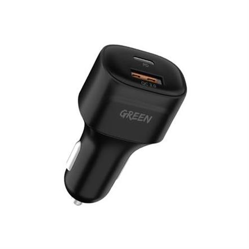 Green Lion Compact Car Charger Dual Port 20W USB Charger