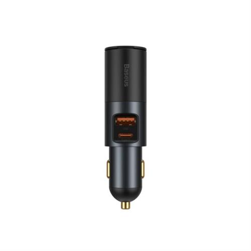 Baseus 120W Share Together Fast Charge Car Charger with Cigarette Lighter Expansion U+C Port