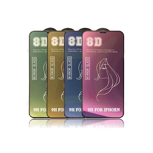 8D Colorful Mirror Tempered Glass Screen Protector for iPhone