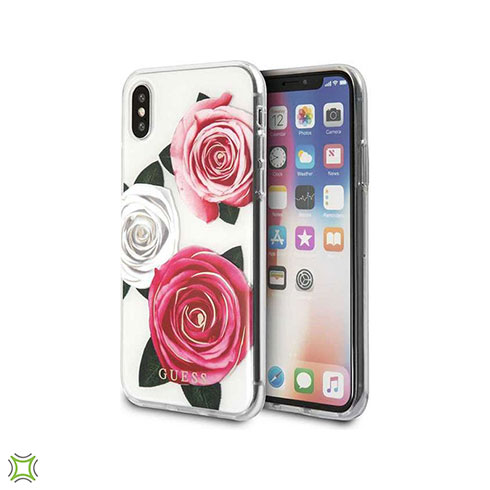 Guess Flower Desire Transparent iPhone Hard Case