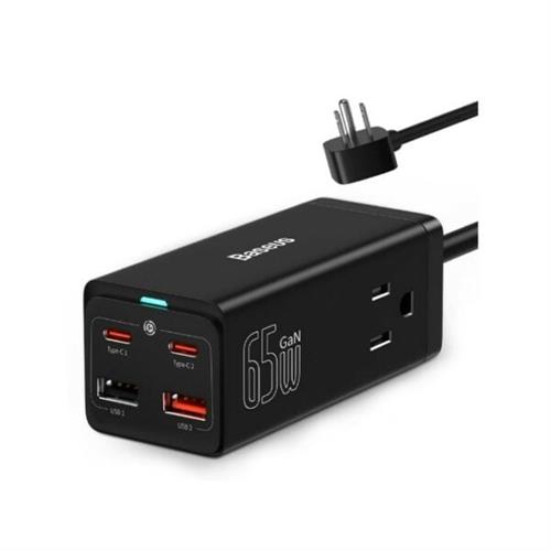Baseus GaN3 Pro CN 3 Pin 2AC+2U+2C 65W Desktop Powerstrip