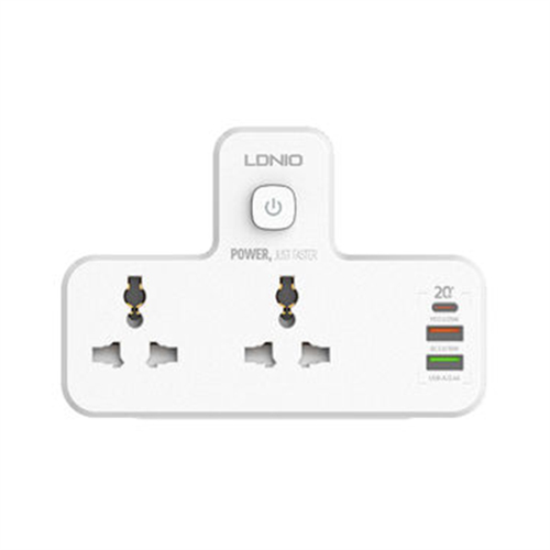 LDNIO SC2311 2 Port with 1 USB-C and 2 USB-A Power Socket UK