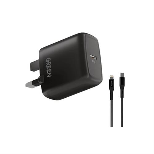 Green Lion Compact Wall Type-C 20W Wall Charger with Cable
