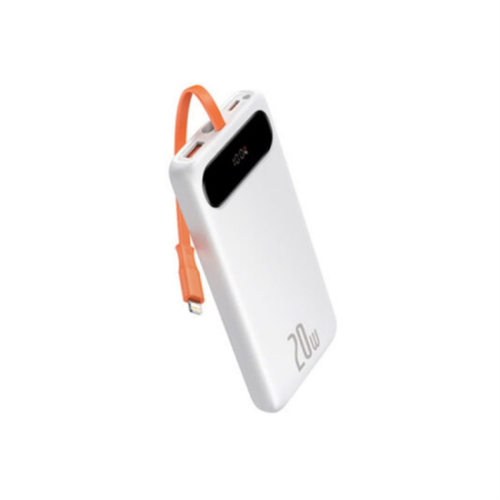 Baseus Block Digital Display 20W Quick Charging 10000mAh Power Bank with Built-in Lightning Cable