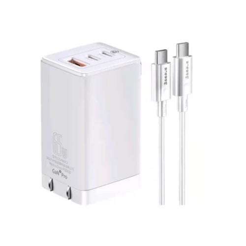 Baseus GaN3 Pro 65W 2C+U Fast Charger with Cable