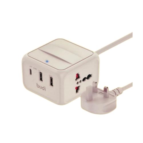 Budi 24W 2 USB + 1 PD Power Socket