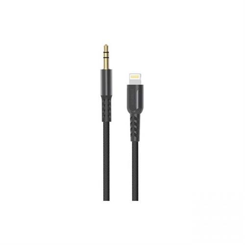 Porodo Braided Metallic 1.2m Lightning to AUX Cable