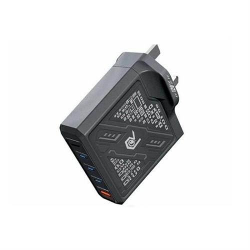 Remax RP-U107 Mecha Warrior Series 120W 3C+1A GaN Folding UK Charger