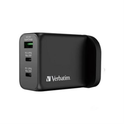 Verbatim 65W 3 Port PD & QC 3.0 GaN Charger