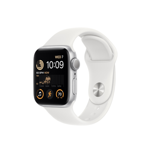 Apple Watch SE 2nd Gen 40MM Silver Aluminum GPS White Sport Band