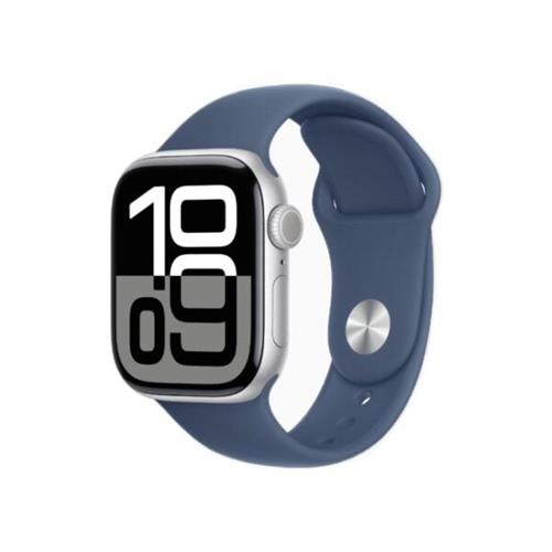 Apple Watch Series 10 46MM Silver Aluminum GPS Denim Sport Band