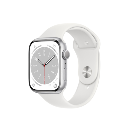 Apple Watch Series 8 41MM Silver Aluminum GPS White Sport Band