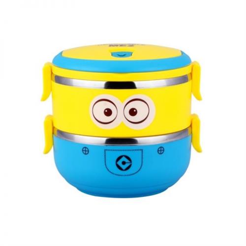 Stainless Steel 1.4 L Double Layer Minion Lunch Box