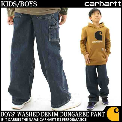Carhartt Boys Washed Denim Dungaree Pant