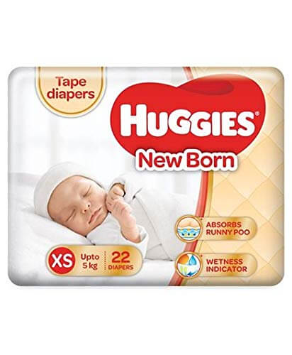 Huggies Ultra Soft New Born Diaper (XS) 22 Pcs Pack