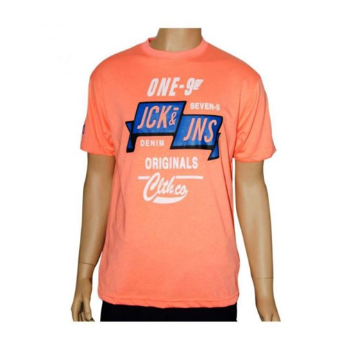 ORIGINALS BY JACK & JONES Mens T Shirt Salmon Pink