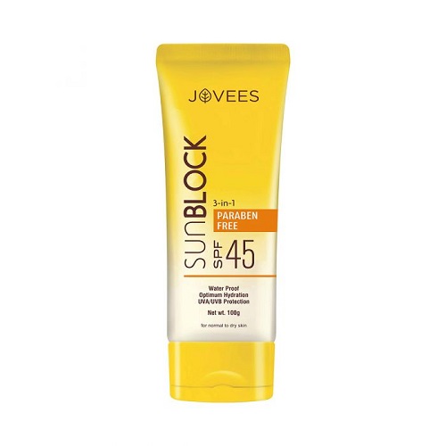 Jovees Anjeer and Carrot Sun Block SPF 45 50g