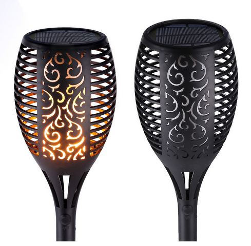 LED Solar Garden Light With Flickering Flame