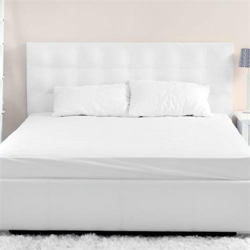 White Plain White Micro Fabric Fitted Bed Sheet