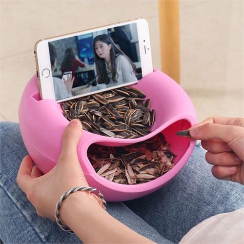 Lazy Snack Bowl and Mobile Phone Holder