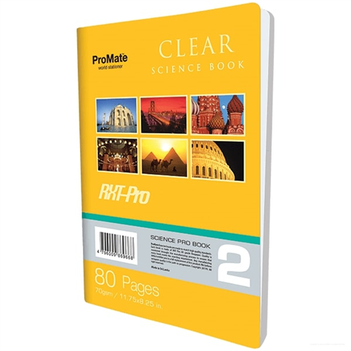 SCIENCE BOOK - 80 PGS CLEAR PRO