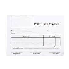 PETTY CASH VOUCHER PADS (6- NOS)